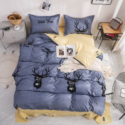 3/4 king queen size textiles home bedding Nordic style bedding sheets pillowcases bedding covers men and women bedding