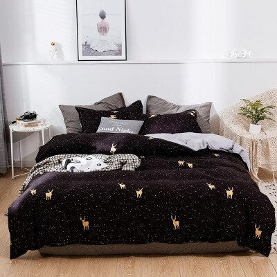 3/4 king queen size textiles home bedding Nordic style bedding sheets pillowcases bedding covers men and women bedding