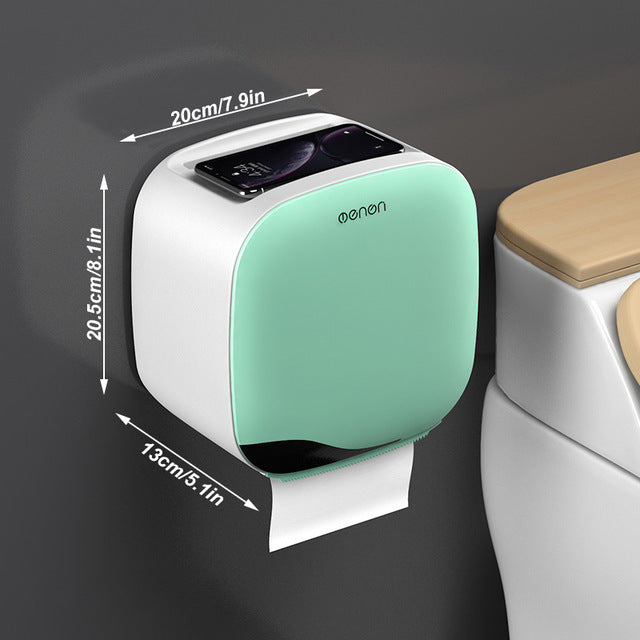 Waterproof Toilet Paper Holder Wall Mounted Tissue Box Double Layer Toilet Paper Holders for Kitchen Bathroom Towel Dispenser