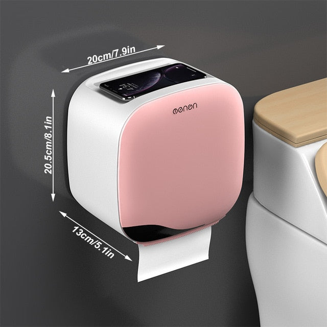 Waterproof Toilet Paper Holder Wall Mounted Tissue Box Double Layer Toilet Paper Holders for Kitchen Bathroom Towel Dispenser