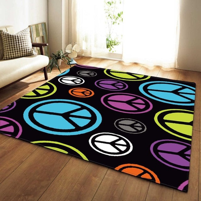 Modern Colorful Rug Bedroom Kids Room Play Mat Carpet Flannel Memory Foam Area Rugs Large Carpet for Living Room Home Decorative