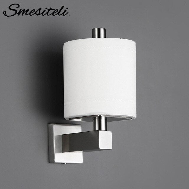 Smesiteli Bathroom Stainless Steel Paper Towel Holder Erected Hanging Kitchen Cloth Roll Toilet Paper Holder With Coverplinth