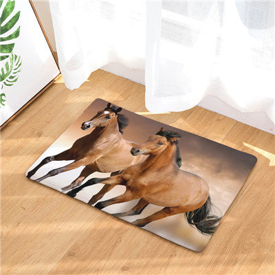 New Welcome Mats 9S tyles Horse Print Doormats Bathroom Kitchen Carpet Home Floor Mats Living Room Anti-Slip Rug 40X60 50X80cm