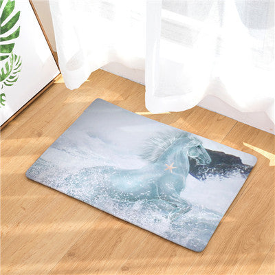 New Welcome Mats 9S tyles Horse Print Doormats Bathroom Kitchen Carpet Home Floor Mats Living Room Anti-Slip Rug 40X60 50X80cm