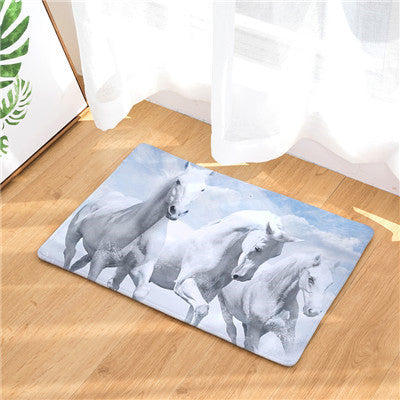 New Welcome Mats 9S tyles Horse Print Doormats Bathroom Kitchen Carpet Home Floor Mats Living Room Anti-Slip Rug 40X60 50X80cm