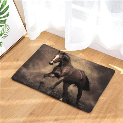 New Welcome Mats 9S tyles Horse Print Doormats Bathroom Kitchen Carpet Home Floor Mats Living Room Anti-Slip Rug 40X60 50X80cm