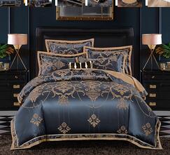 Yellow Silky Egyptian cotton Chinoiserie style Birds Plant Duvet Cover Bed sheet Fitted sheet set King Queen Size Bedding Set