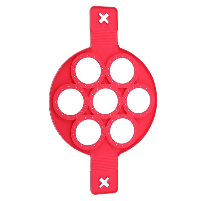 Fabricante de panqueca antiaderente ferramenta de cozimento redondo coração panqueca fabricante ovo panela ovos molde cozinha cozimento acessórios