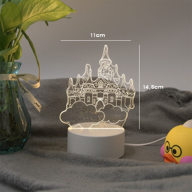 SOLOLANDOR 3D LED Lamp Creative 3D LED Night Lights Novelty Illusion Night Lamp 3D Illusion Table Lamp For Home Decorative Light