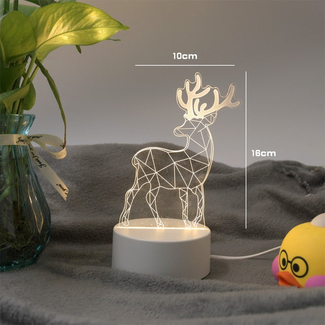 SOLOLANDOR 3D LED Lamp Creative 3D LED Night Lights Novelty Illusion Night Lamp 3D Illusion Table Lamp For Home Decorative Light