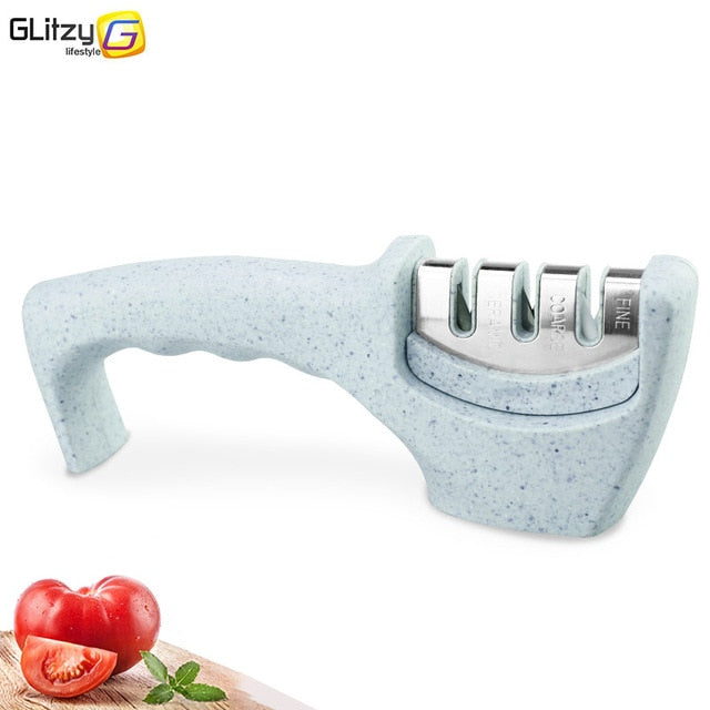 Messenslijper 3 Stadia Professionele Keuken Slijpsteen Grinder Messen Whetstone Tungsten Diamond Keramische Slijper Tool