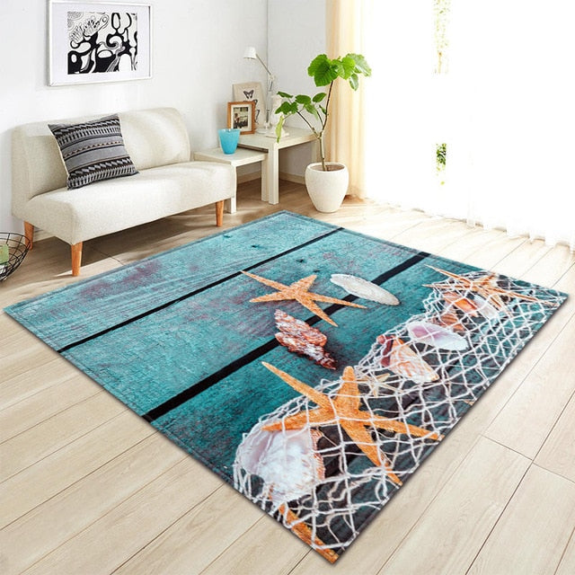 Nordic Carpets Soft Flannel 3D Printed Area Rugs Parlor Galaxy Space