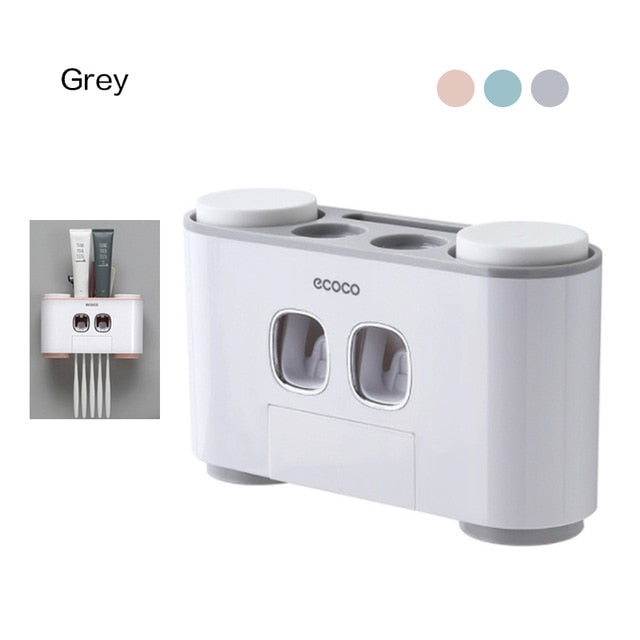 Automatic Toothpaste Dispenser Dust-Proof Toothbrush Holder
