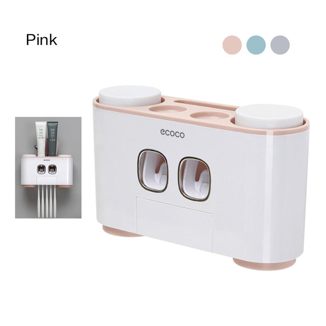 Automatic Toothpaste Dispenser Dust-Proof Toothbrush Holder