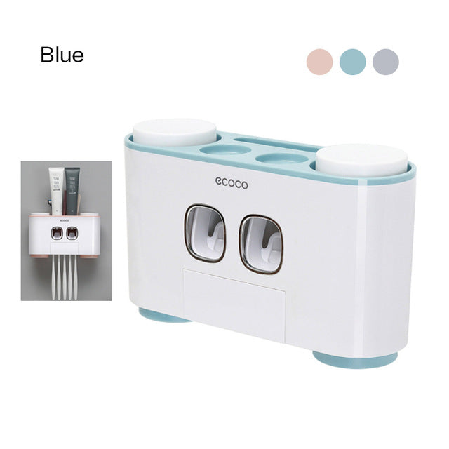 Automatic Toothpaste Dispenser Dust-Proof Toothbrush Holder