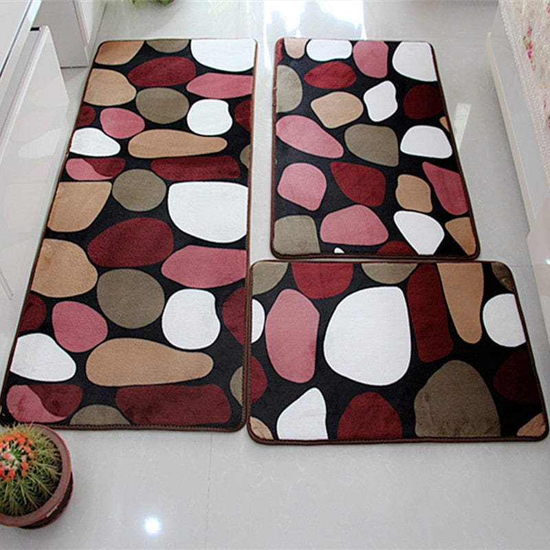Soft Bath Mat Set Water Absorption Bathroom Carpet Rug