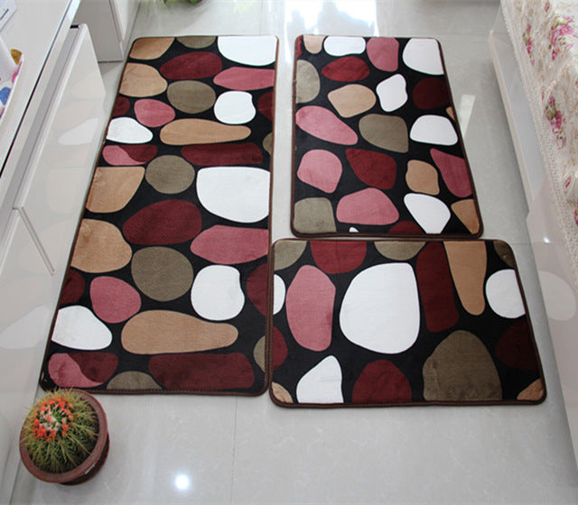 Soft Bath Mat Set Water Absorption Bathroom Carpet Rug