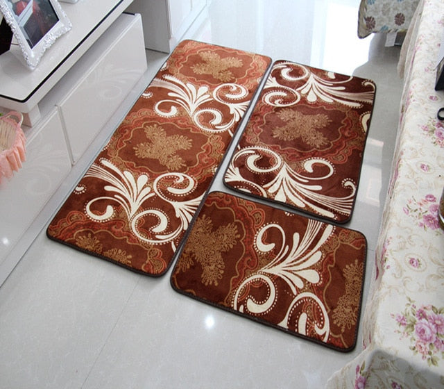Soft Bath Mat Set Water Absorption Bathroom Carpet Rug