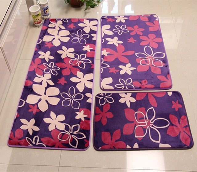 Soft Bath Mat Set Water Absorption Bathroom Carpet Rug